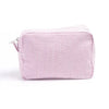Personalized Seersucker Makeup Bag - Embroidered Cosmetic Pouch, Custom Toiletry Bag for Bridesmaids & Travel