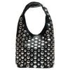 Punk Studded PU Bucket Bag – Rivet Embellished Large Capacity Shoulder Bag for Women