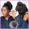 30-Inch (76 cm) Deep Wave Human Hair Lace Front Wig 13x6 HD Lace Frontal Pre-Plucked Deep Curly Natural Black