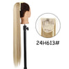 34-Inch (86 cm) Clip-In Synthetic Ponytail Hair Extension — Blonde Wrap-Around Long Straight Hairpiece