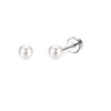 2-Pack Stainless Steel Heart & Moon Screw-Back Stud Earrings for Tragus & Cartilage Piercing, Silver