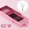 W-Shaped Bloom Premade Fan Lash Extensions 3D-8D Natural Soft Matte Black
