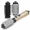 3-in-1 360-Degree Rotating Hot Air Brush Dryer, Straightener & Curler with Ionic Technology