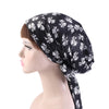 Satin Night Cap with Bow – Long-Tail Hair Bonnet & Chemo Headscarf Wrap for Women