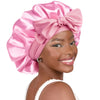 Women's Long Tail Satin Sleeping Bonnet with Wide Stretchy Spandex Band, One Size