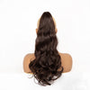 Clip-In Ponytail Extension for Women 22 in (56 cm) Body Wave Curly Claw Clip Synthetic Natural Look