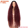 Synthetic Lace Front Wig 42-Inch (105 cm) Ombre Brown Loose Water Wave Curly Heat-Resistant Cosplay Wig