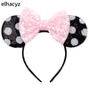 Disney Minnie Sequin Ear Headband with Polka Dot Bow, Girls & Women Party Hairband, Kids DIY Hair Accessory
