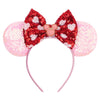 Disney Mickey Mouse Sequin Ears Headband with Bow - Halloween Party Cosplay Hairband for Women & Kids