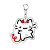Funny Cat Meme Silicone Keychain Lanyard & Bag Charm – Cute Cat Pendant Gift for Women, Students & Best Friends