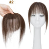 1pc Human Hair French Bangs Clip-In Fringe Hairpiece 10in (25cm) 10g Natural Black with 2 Clips