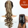34-Inch (86 cm) Clip-In Synthetic Ponytail Hair Extension — Blonde Wrap-Around Long Straight Hairpiece
