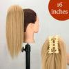 34-Inch (86 cm) Clip-In Synthetic Ponytail Hair Extension — Blonde Wrap-Around Long Straight Hairpiece