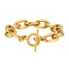 Chunky Toggle Link Bracelet for Women, Stainless Steel Gold and Silver Plated, Tarnish-Resistant