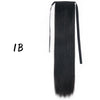 Wrap-Around Clip-In Ponytail Hair Extension 22-34 in (56-86 cm) Long Straight Heat-Resistant Synthetic Blonde Brown