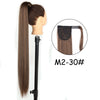 34-Inch (86 cm) Clip-In Synthetic Ponytail Hair Extension — Blonde Wrap-Around Long Straight Hairpiece