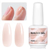 Builder Nail Gel 4 Colors — Base Coat & Strengthener, Extension Gel & Rhinestone Glue, Brush-in-Bottle 15ml (0.51 fl oz)