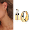 Geometric Metal Hoop Earrings for Women - Gold & Silver Tone Lightweight Everyday Jewelry