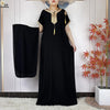 Women's Summer Kaftan Abaya – Loose Muslim Prayer Robe with Scarf, Traditional African & Islamic Dress