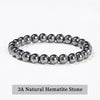 Natural Stone Beaded Bracelet 6/8/10mm — Obsidian Fluorite Quartz Jasper Stretch Yoga Bracelet for Women & Men