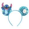 Disney Lilo & Stitch Mickey Mouse Ears Headband, Sequined 5-inch (12.7 cm) Bow Hairband for Women, Girls & Kids
