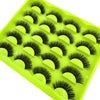 10 Pairs 3D Faux Mink 25mm Wispy Fluffy Volume Strip False Eyelashes Dramatic Cat Eye