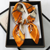Satin Square Scarf 70cm (27.6 in) Silk-Look Polyester Neck & Hair Tie Bandana for Women Floral Headscarf Hijab