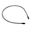 6-Pack Unisex Black Wavy Metal Headbands - Fashion Sports Hair Hoops for Men & Women