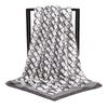 Women’s Vintage Printed Silk-Feel Scarf 90 x 90 cm (35 x 35 in) Lightweight Square Shawl, Headscarf & Neck Wrap