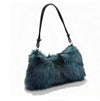 Real Mink Fur Shoulder Bag Luxury Women's Fur Crossbody Handbag
