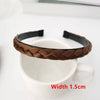 Boho Twist Braided Stretch Headband for Women — Synthetic Braided Hairband (Natural Black, Dark Brown, Light Brown)