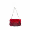 Faux Fur Underarm Shoulder Bag with Chain Strap – Plush Winter Clutch for Women, Evening & Party