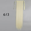 Wrap-Around Clip-In Ponytail Hair Extension 22-34 in (56-86 cm) Long Straight Heat-Resistant Synthetic Blonde Brown