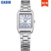 Casio Women's Quartz Stainless Steel Dress Watch – 30M Water-Resistant, Rectangle Case with Roman Dial