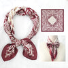 70cm (27.6in) Square Satin-Look Scarf, Paisley Cashew Flower Print, Neck Scarf, Headscarf, Bandana, Shawl, Hijab