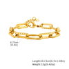 Chunky Toggle Link Bracelet for Women, Stainless Steel Gold and Silver Plated, Tarnish-Resistant
