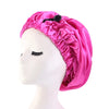 Long Satin Sleep Bonnet for Women with Button Closure & Elastic Band, Silky Night Cap for Braids and Chemo