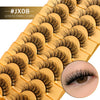 3D Faux Mink Wispy Cat-Eye False Eyelashes – 10 Pairs, Layered Natural-Look Lashes (15–20 mm / 0.59–0.79 in)