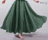 Cotton Linen Ankle-Length Maxi Skirt for Women, Y2K Harajuku Casual Streetwear, Shirred Waist