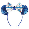 Disney Lilo & Stitch Mickey Mouse Ears Headband, Sequined 5-inch (12.7 cm) Bow Hairband for Women, Girls & Kids