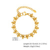 316L Stainless Steel Chunky Chain Bracelet for Women 18K Gold Plated Waterproof Stackable