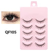 5 Pairs Manga Wispy Strip Lashes Soft Natural Long False Eyelashes for Anime Makeup