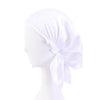 Satin Night Cap with Bow – Long-Tail Hair Bonnet & Chemo Headscarf Wrap for Women