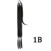 DIY Heat-Resistant Synthetic Boxing Braid Ponytail Extension - Silky Straight 160g (Black/Brown)