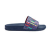 Women's Letter Print Beach Slippers, Flat PVC Casual Slides