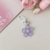 Colorful Transparent Resin Flower Keychain - Cute Bag Charm Pendant for Women & Girls