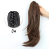 AZQUEEN 18-Inch (45 cm) Clip-In Wavy Ponytail Hair Extension - Heat-Resistant Synthetic, Layered Black/Brown