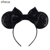 Disney Sequined Mouse Ear Headband with Rainbow Bow, Festival Party Hairband for Women & Girls