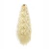 22-Inch (56 cm) Kinky Curly Drawstring Clip-In Ponytail - Long Synthetic High-Temperature Fiber Hair Extension for Women