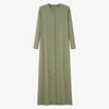 Women's Ribbed Cotton-Spandex Maxi Dress – V-Neck Button Front, Ankle-Length Casual Summer Dress